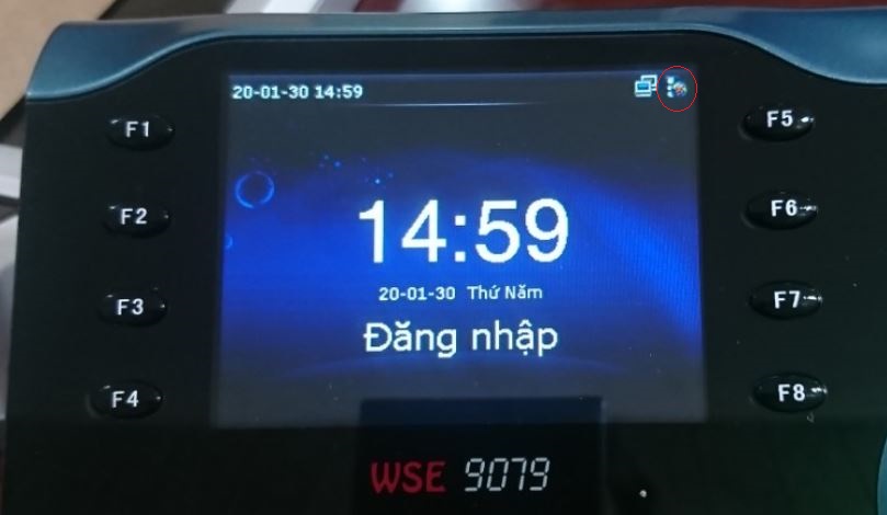 Biểu tượng cloud offline trên máy chấm công